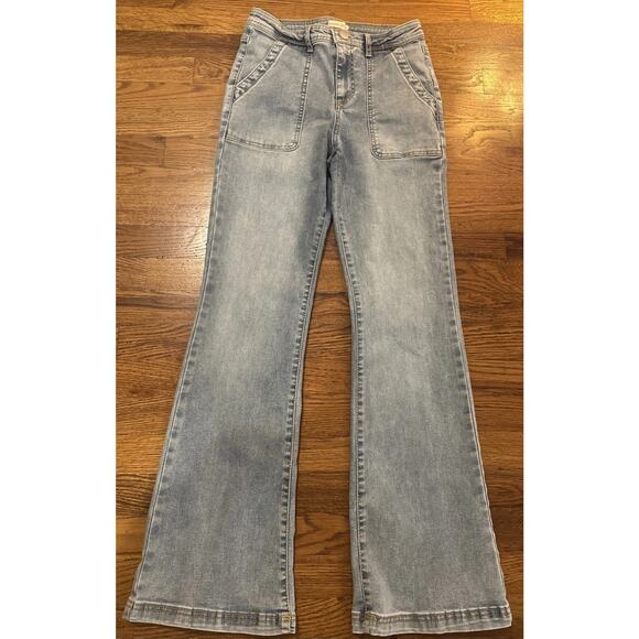 Knox Rose Jeans Blue Utility Patch Pocket Size 6 Flared - Picture 2 of 16
